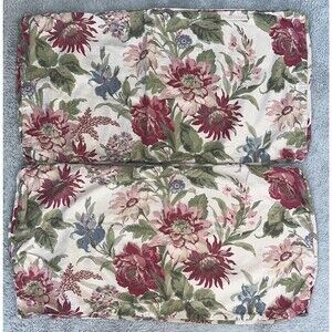 Pottery Barn Marla Floral Linen & Cotton King Size Pillow Shams Set of 2 36X20”